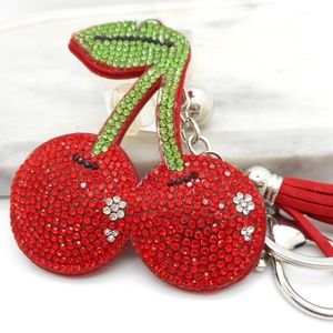 Bling Cherry Key Chain